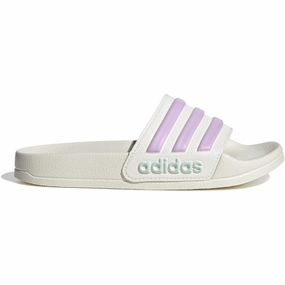 Adidas Originals Off White/Bliss Lilac/Halo Mint Adilette Shower K Slides City-Form Modern Momentum
