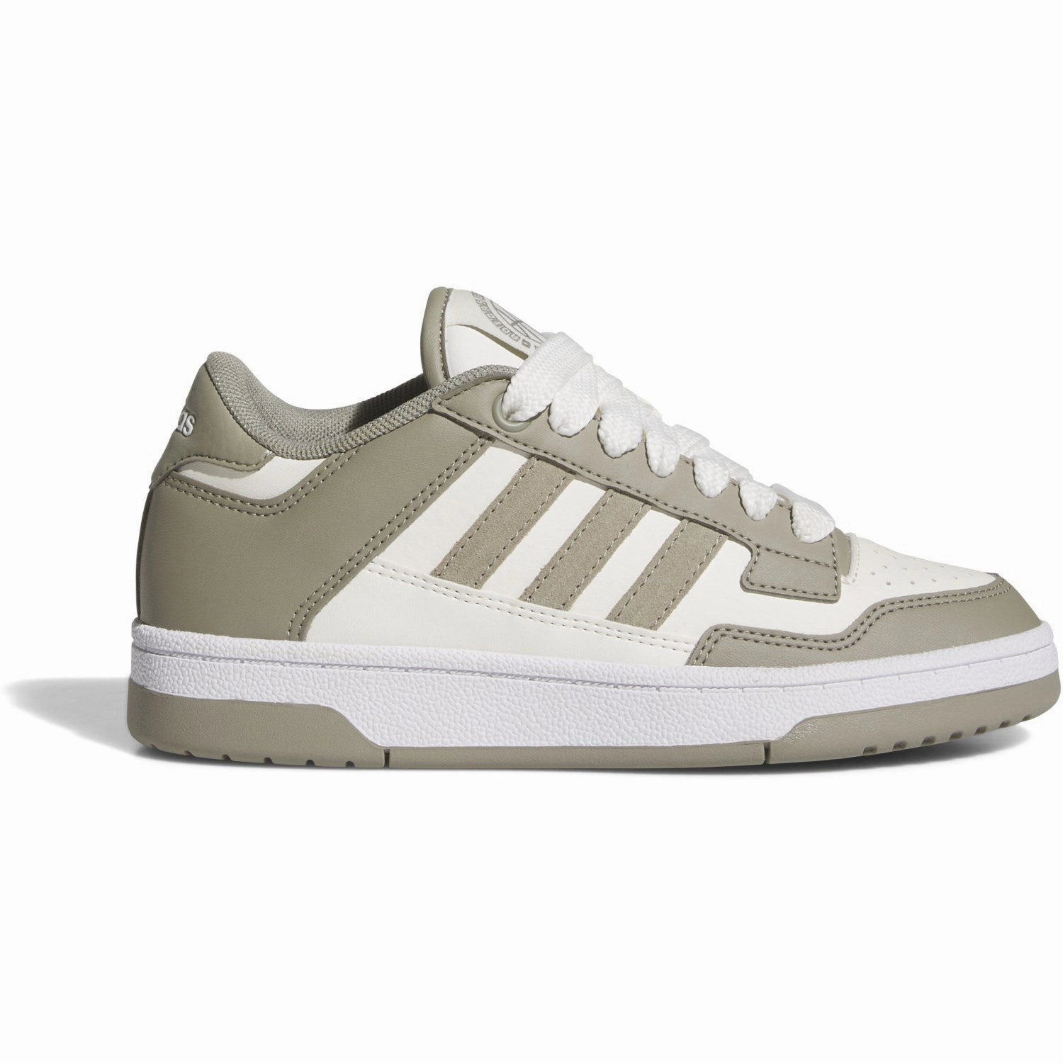 Adidas Originals Silver Pebble/Cloud White/Ftwr White Rapid Court Low J Sneakers Adaptive Aesthetic