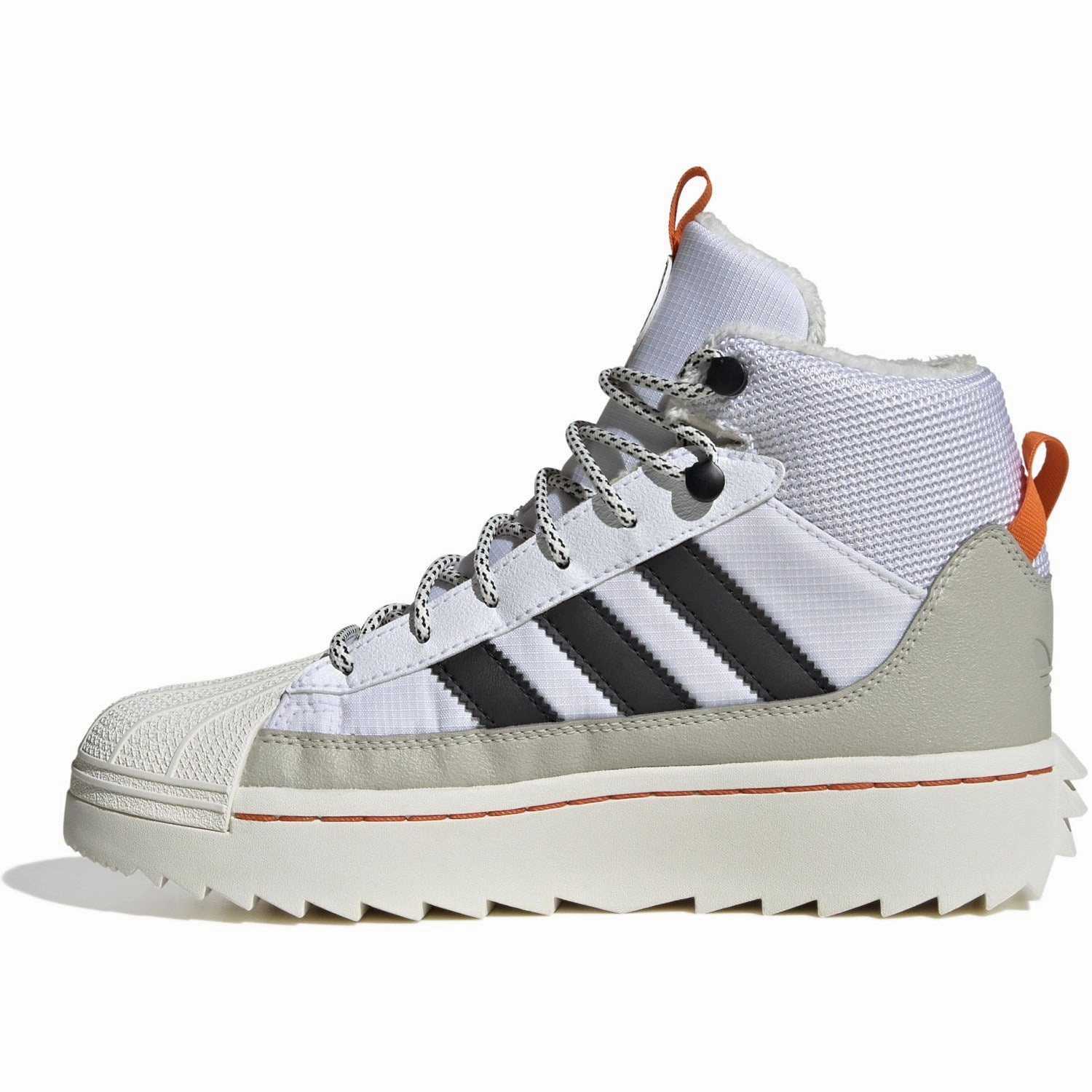 Comfort Refined Adidas Originals White/Core Black/Putty Grey Superstar Winter Trek J Boots