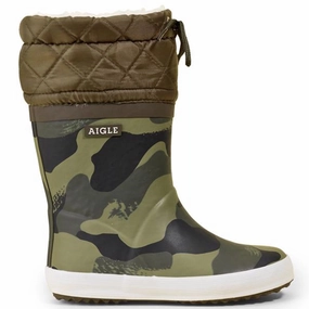 Built For Motion Everyday Innovation Aigle Giboulee Thermo Wellies Print Camou/Kaki