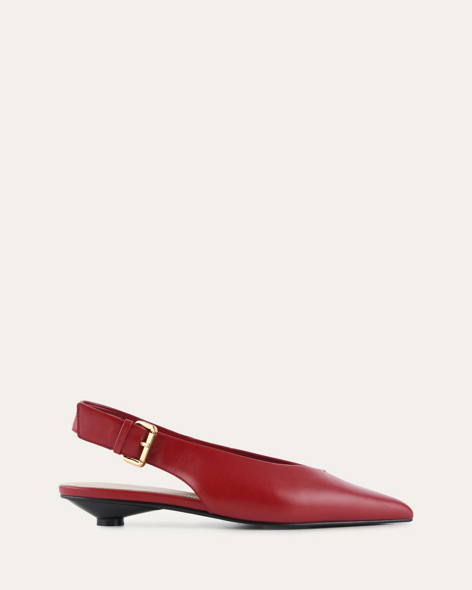 Active Living Albie Dress Flats Ruby Red Leather
