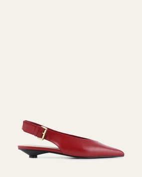Active Living Albie Dress Flats Ruby Red Leather