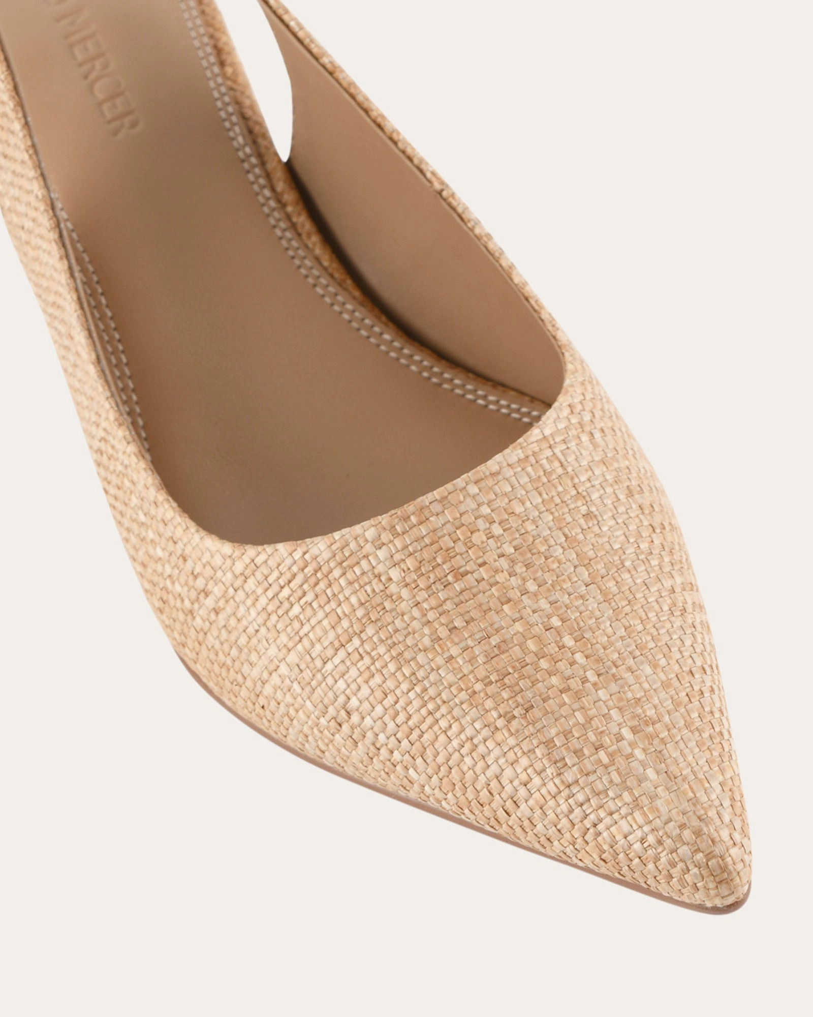 Cara Low Heels Tan Raffia Comfort All Ways