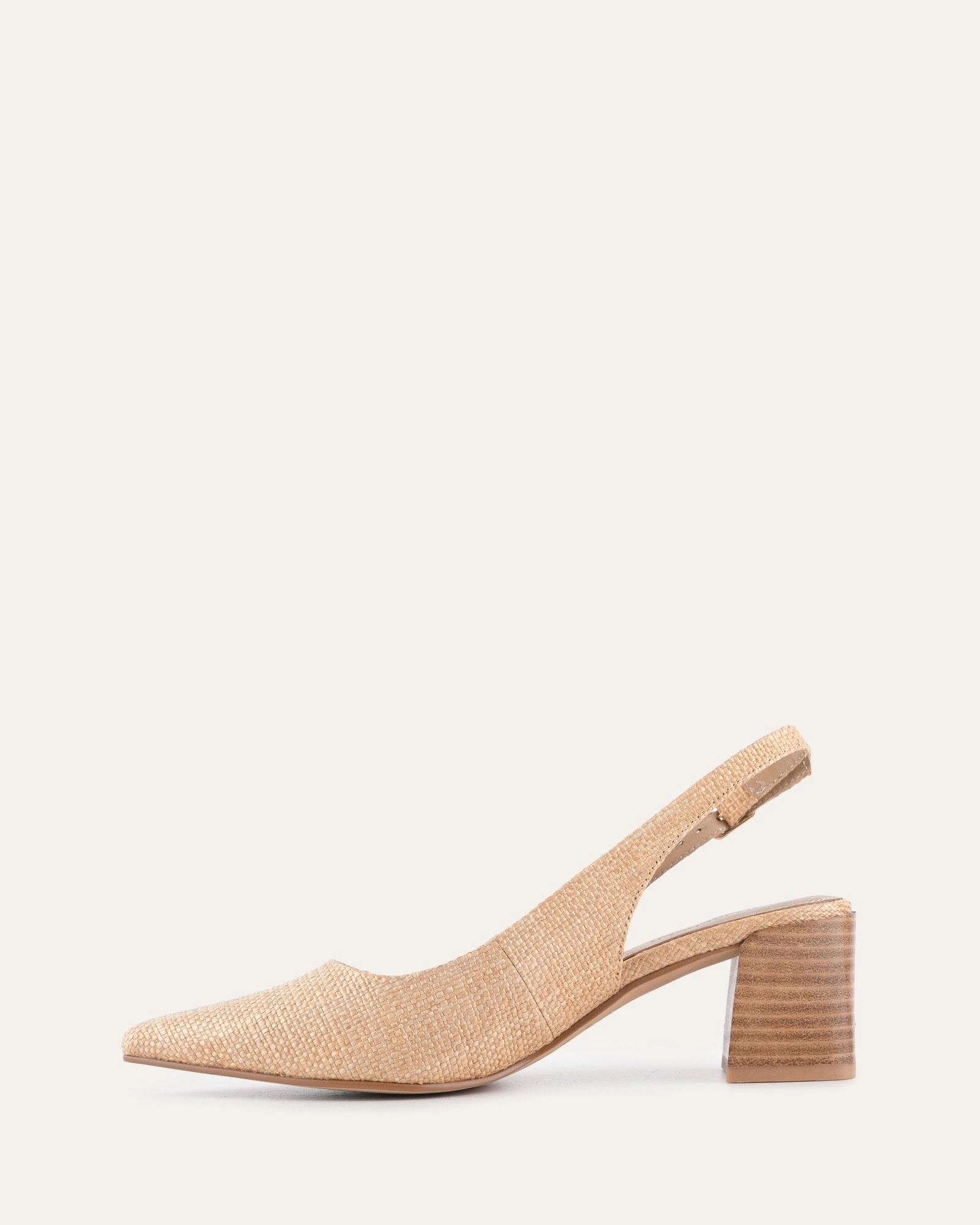 Cara Low Heels Tan Raffia Made To Flex