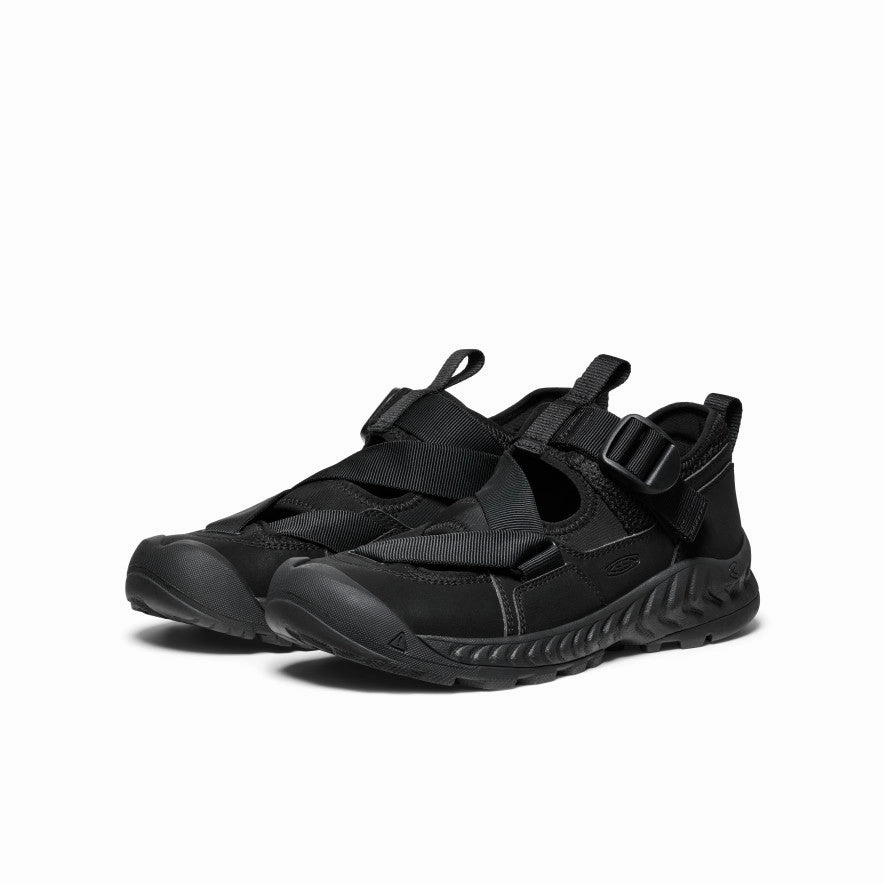 Form And Motion All Gender Hoodzerra Sandal  |  Black/Black