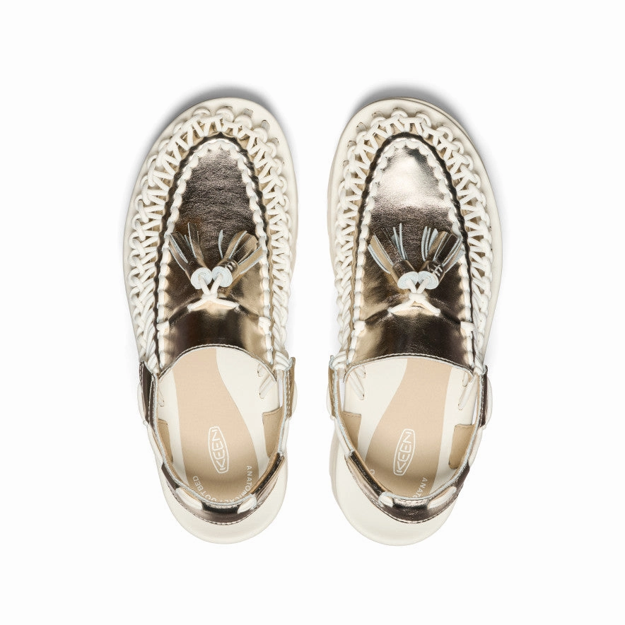 All Gender Uneek Plt Tassel Sneaker  |  Champagne Gold/Star White Made For Days