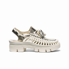 Move-Fit All Gender Uneek Plt Tassel Sneaker  |  Champagne Gold/Star White