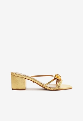 Designed For Lifestyle Alma Metallic Leather Sandal