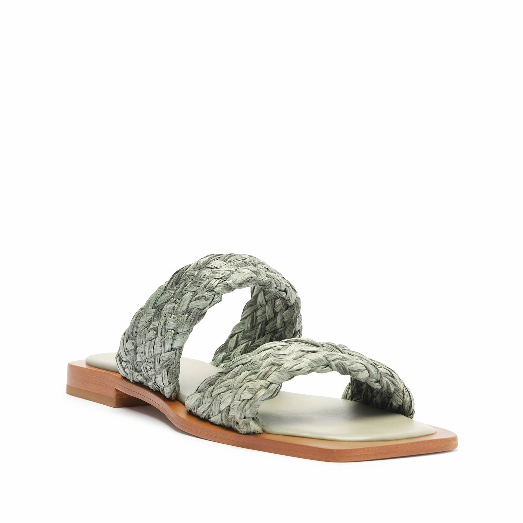 Amani Straw Flat Sandal Modular Motionwear