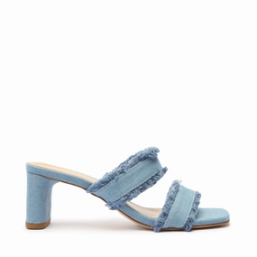 Amely Mid Block Denim Sandal Elevated Minimal