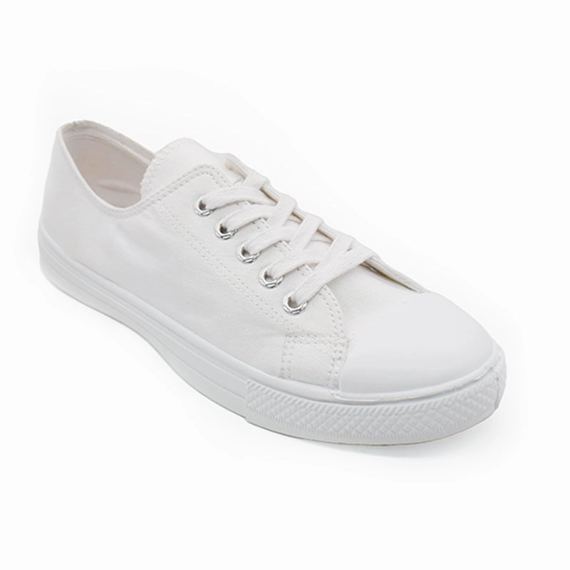 Amka Canvas Shoes - White Designed With Flow Design Under Control