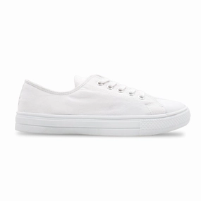 Amka Canvas Shoes - White Anytime Movement Low-Key Bold