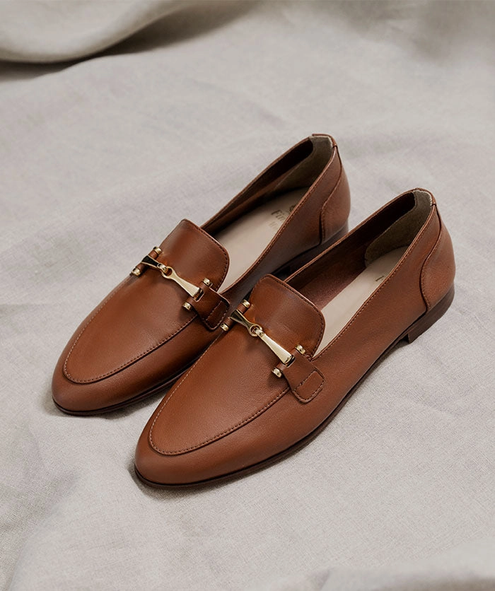 Amlie Cognac Moccasins Instant Outfit