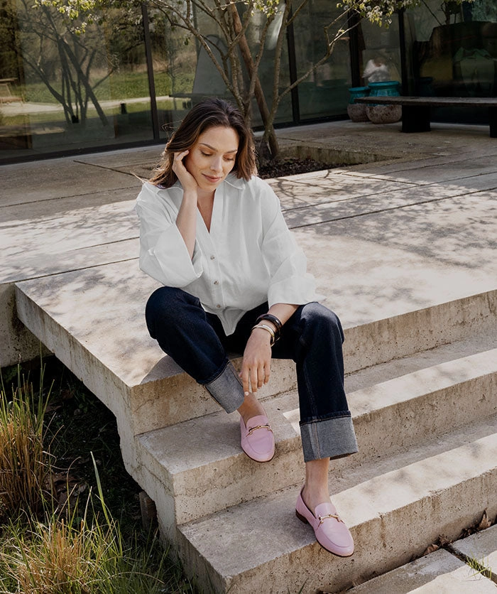 Layer Your World Amlie Petal Pink Moccasins