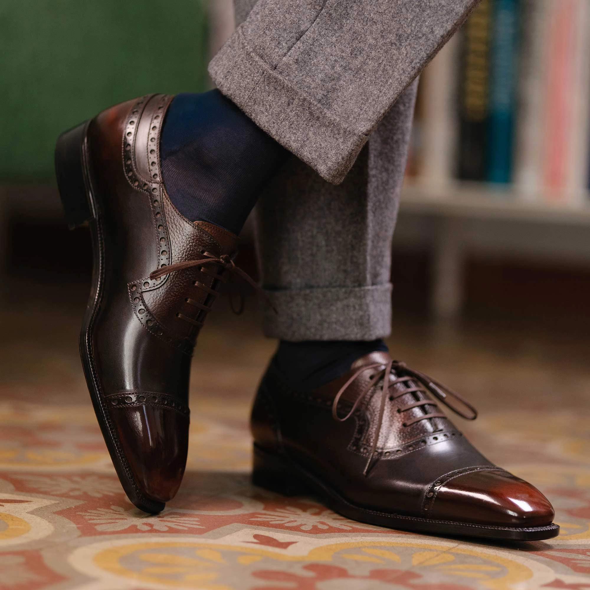 Easy Essential Andrs Adelaide Oxford - Espresso Handmade Patina