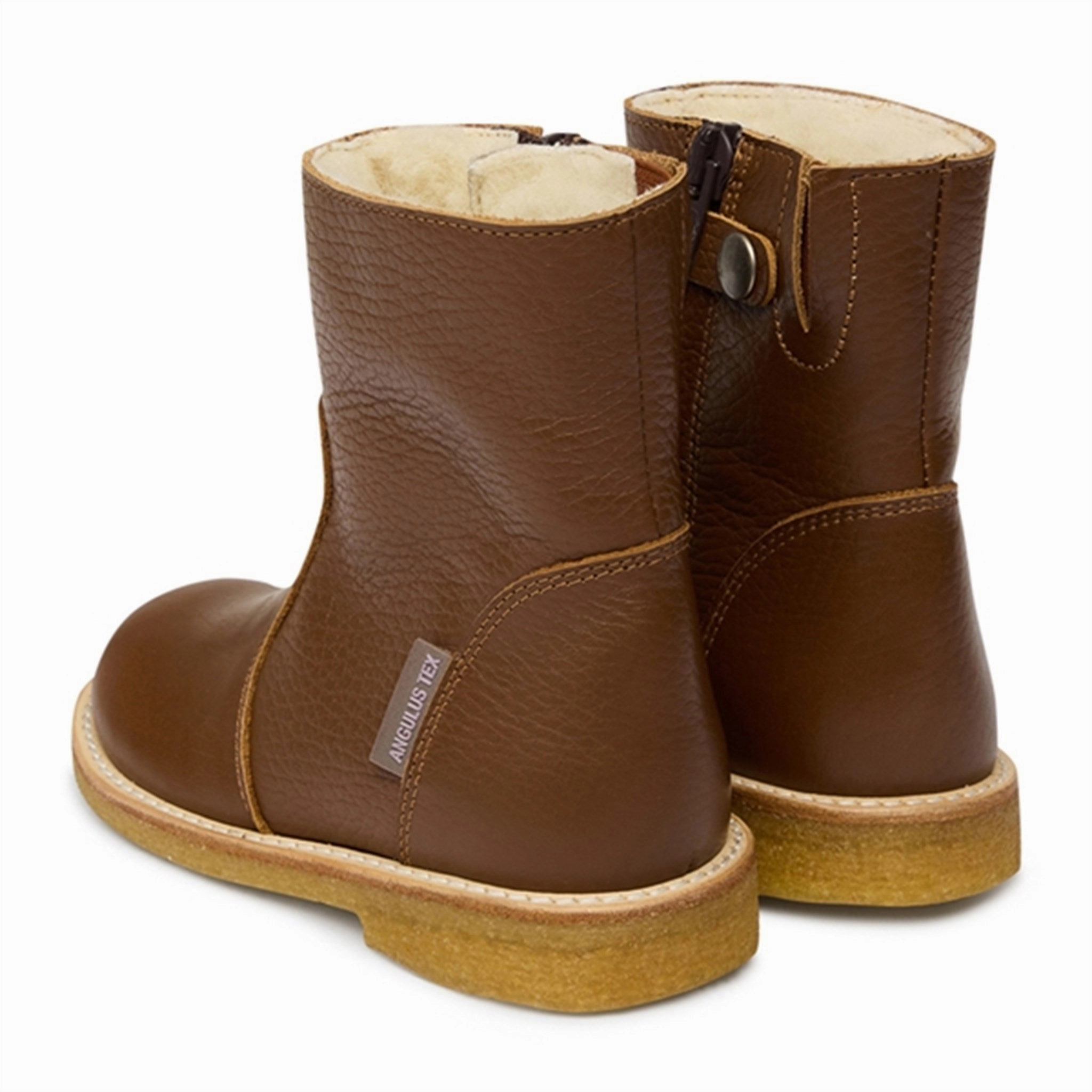 Angulus Basic Tex Boots W Zipper Cognac Form-To-Function Fresh Drop