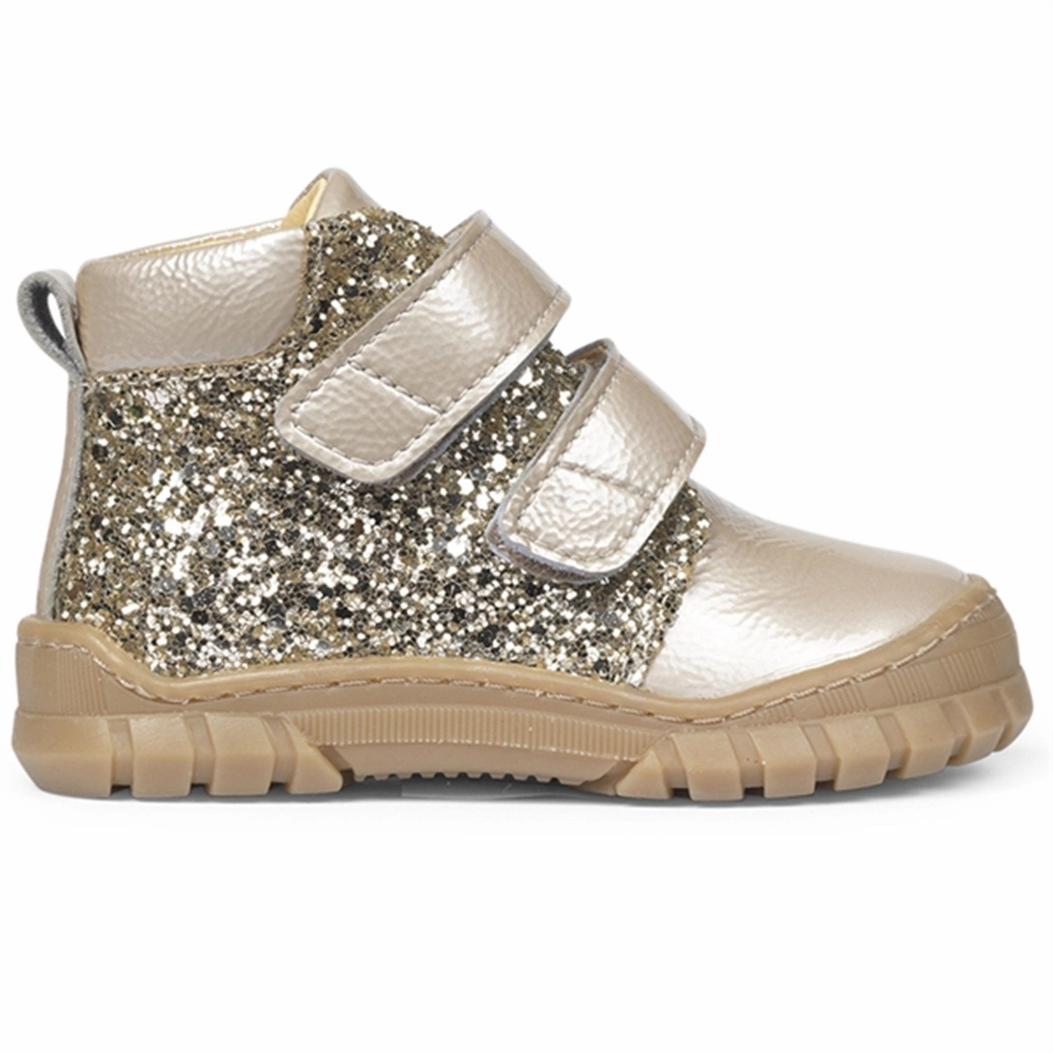Express In Ease Angulus Beginner Shoes W Velcro Creme/Champagne Glitter