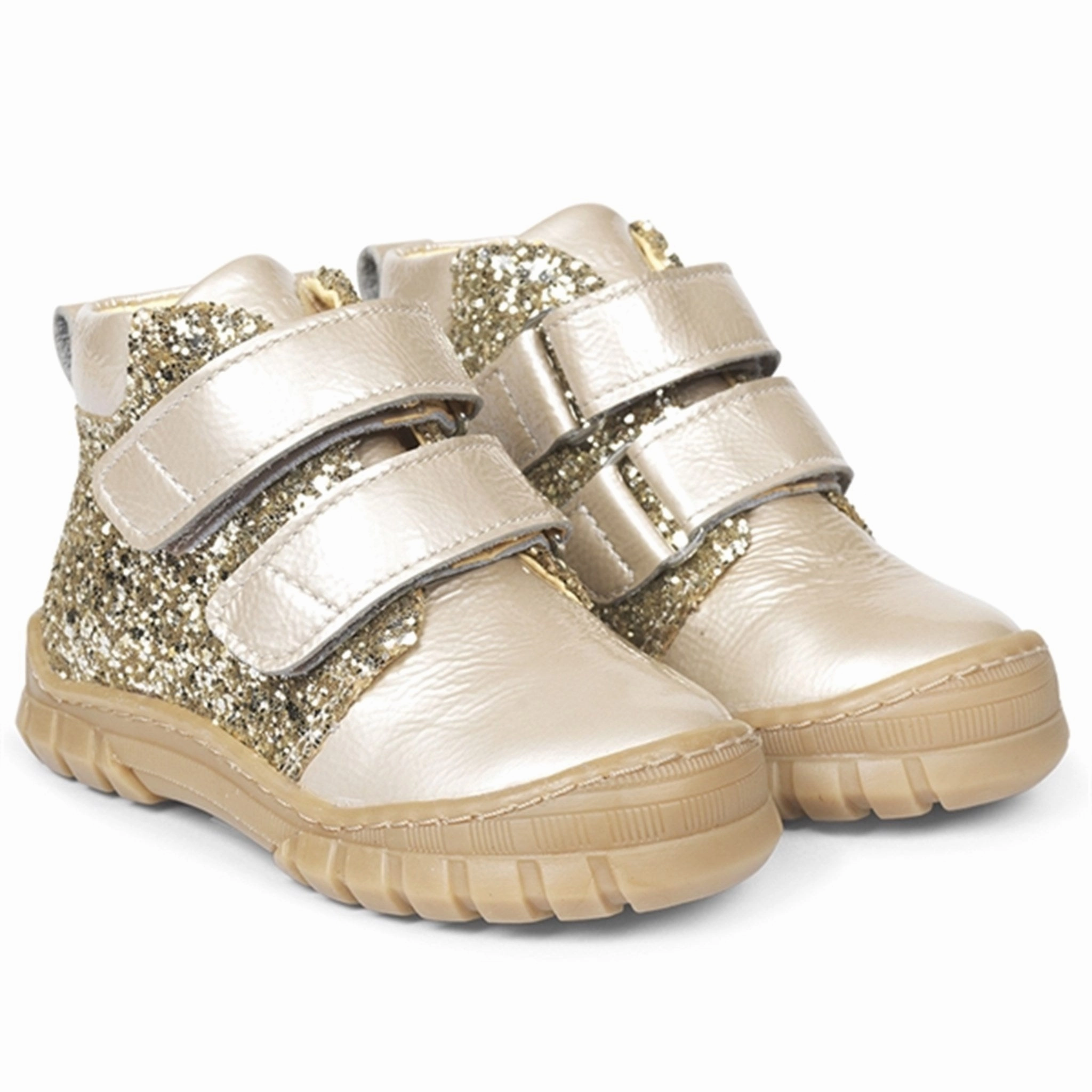 Clean-Life Gear Angulus Beginner Shoes W Velcro Creme/Champagne Glitter