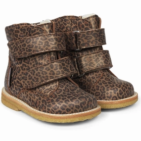 Angulus Beginner Tex-Boots W Velcro Brown Leo Modern Rhythm Core Pulse