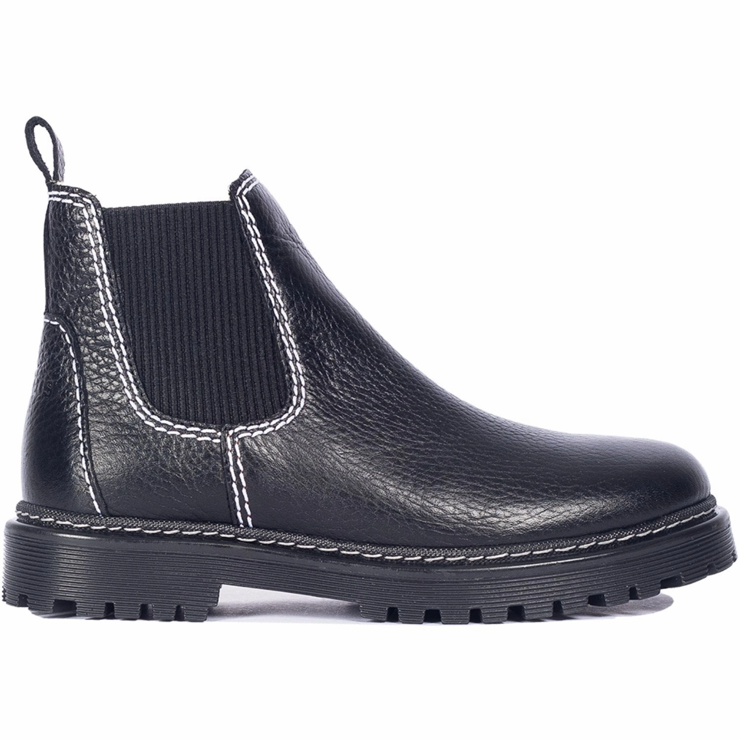 Angulus Black/Black Chelsea Boot With Soft Wool Lining Your Daily System