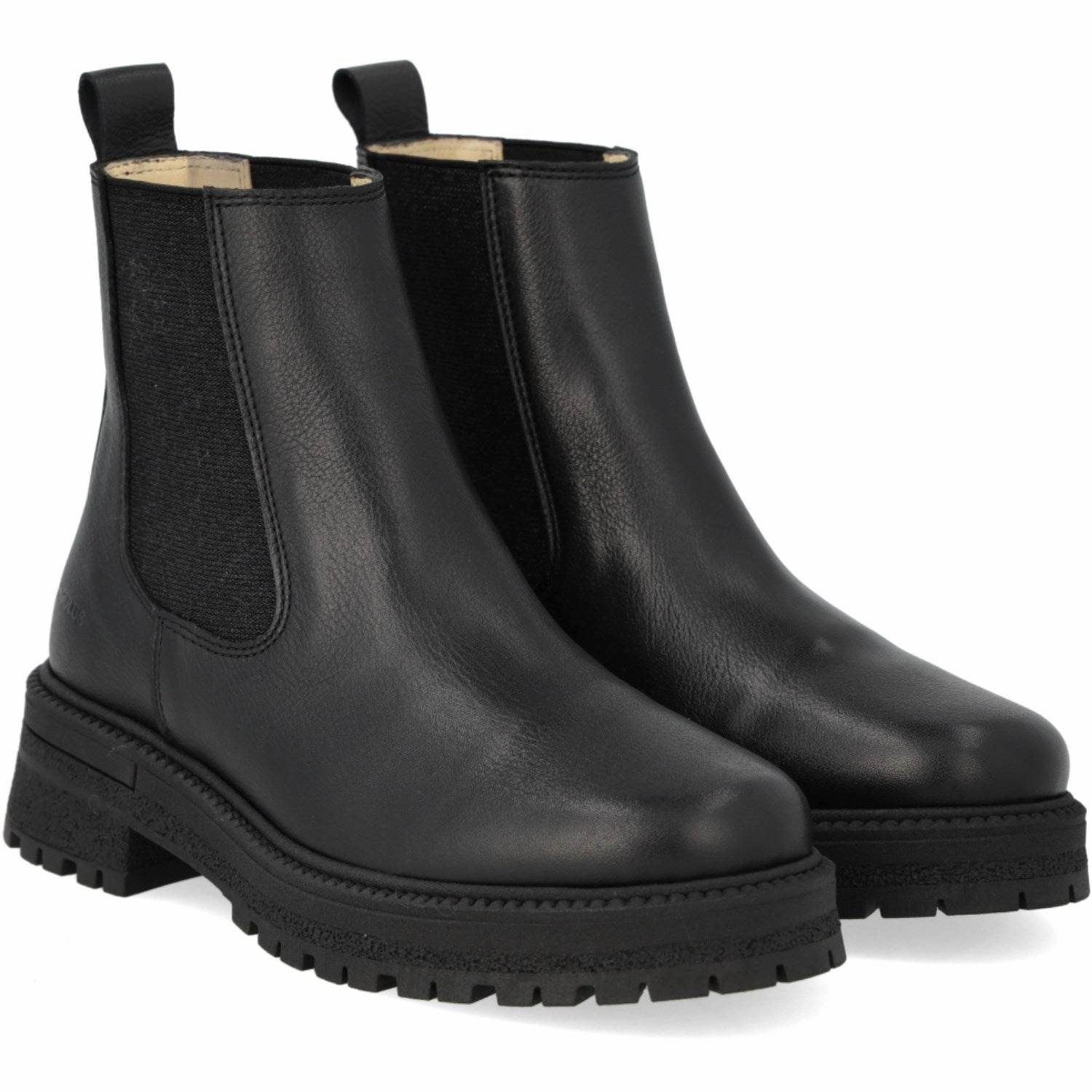 Bold Minimal Quiet Performance Angulus Black/Black Glitter Elastic Chelsea Boot With Elastic On Track Sole