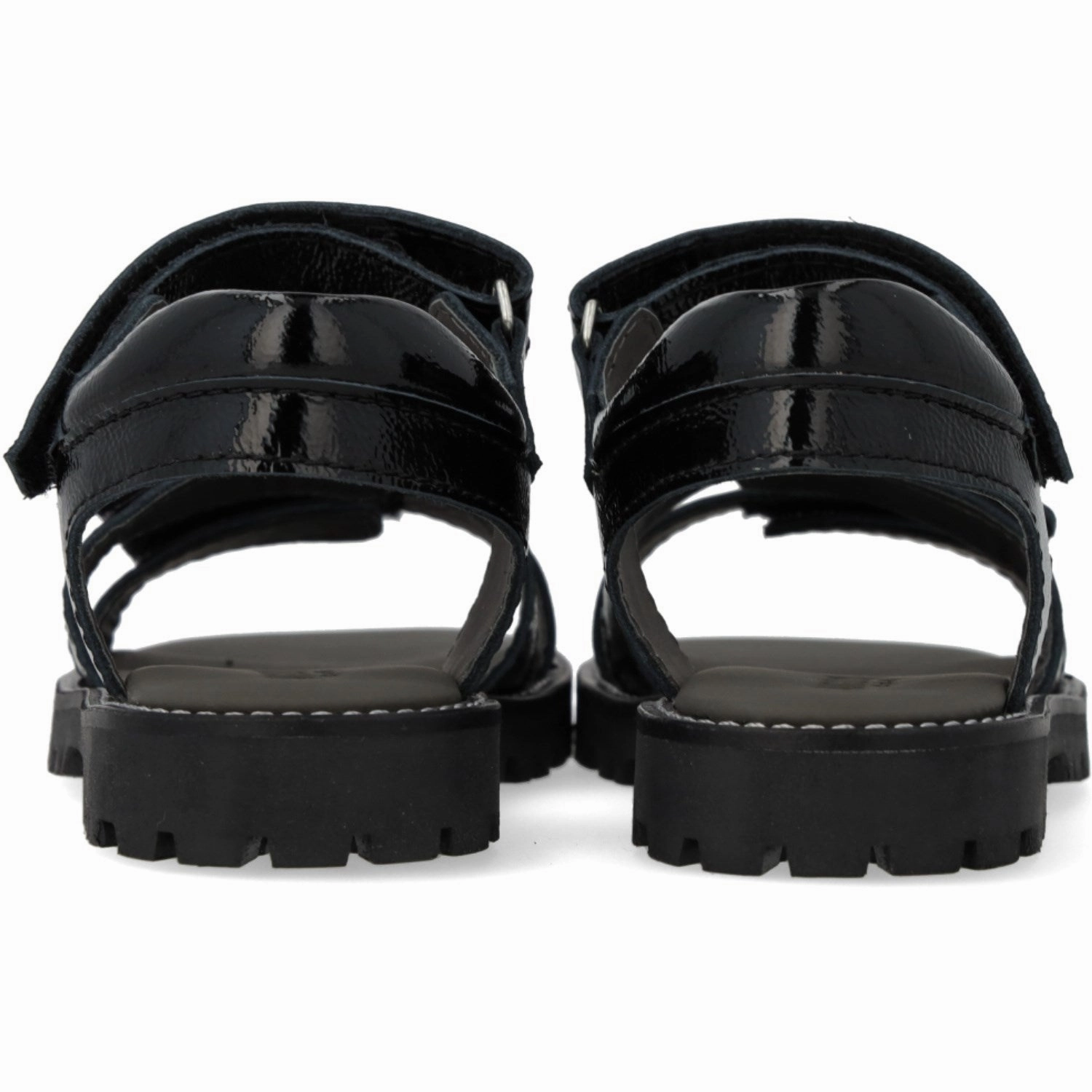 Angulus Black Justerbar Leathersandal Med Velcro Core-Centric Purpose-Ready
