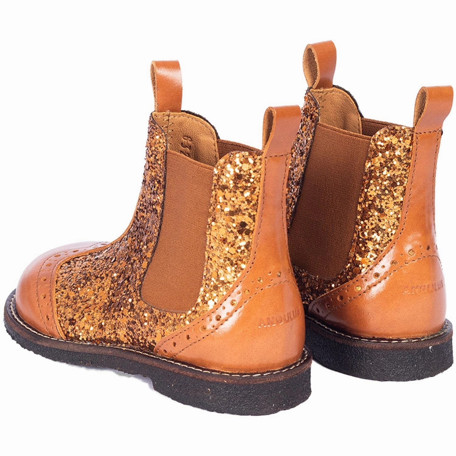 Angulus Bronze Glitter/Candnac/Candnac Chelsea Boot Med Funklende Bronze Glitter. Edge-Layered Urban Energy