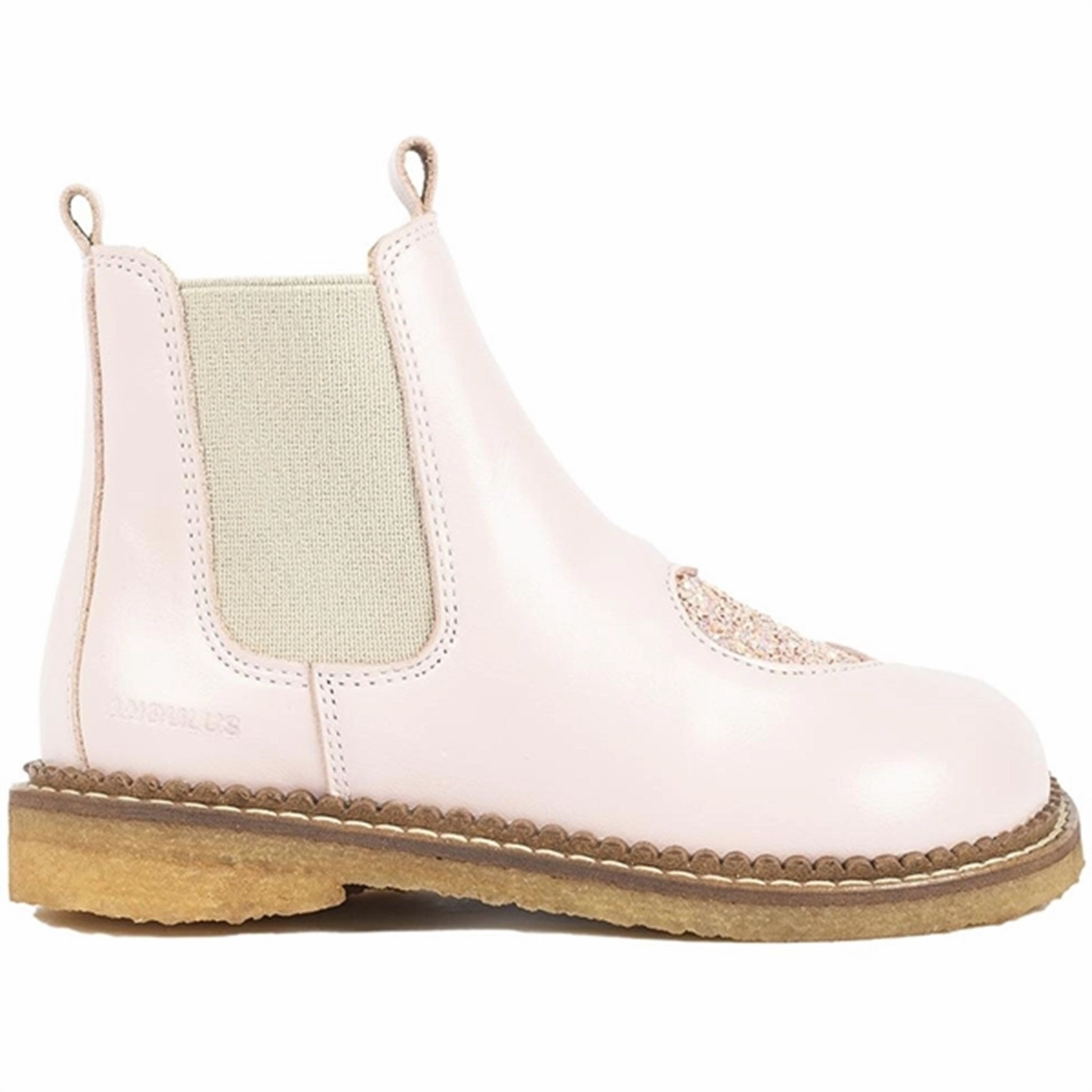 Angulus Chelsea Boots Pale Rose/Rose Glitter/Beige Live Lightwear