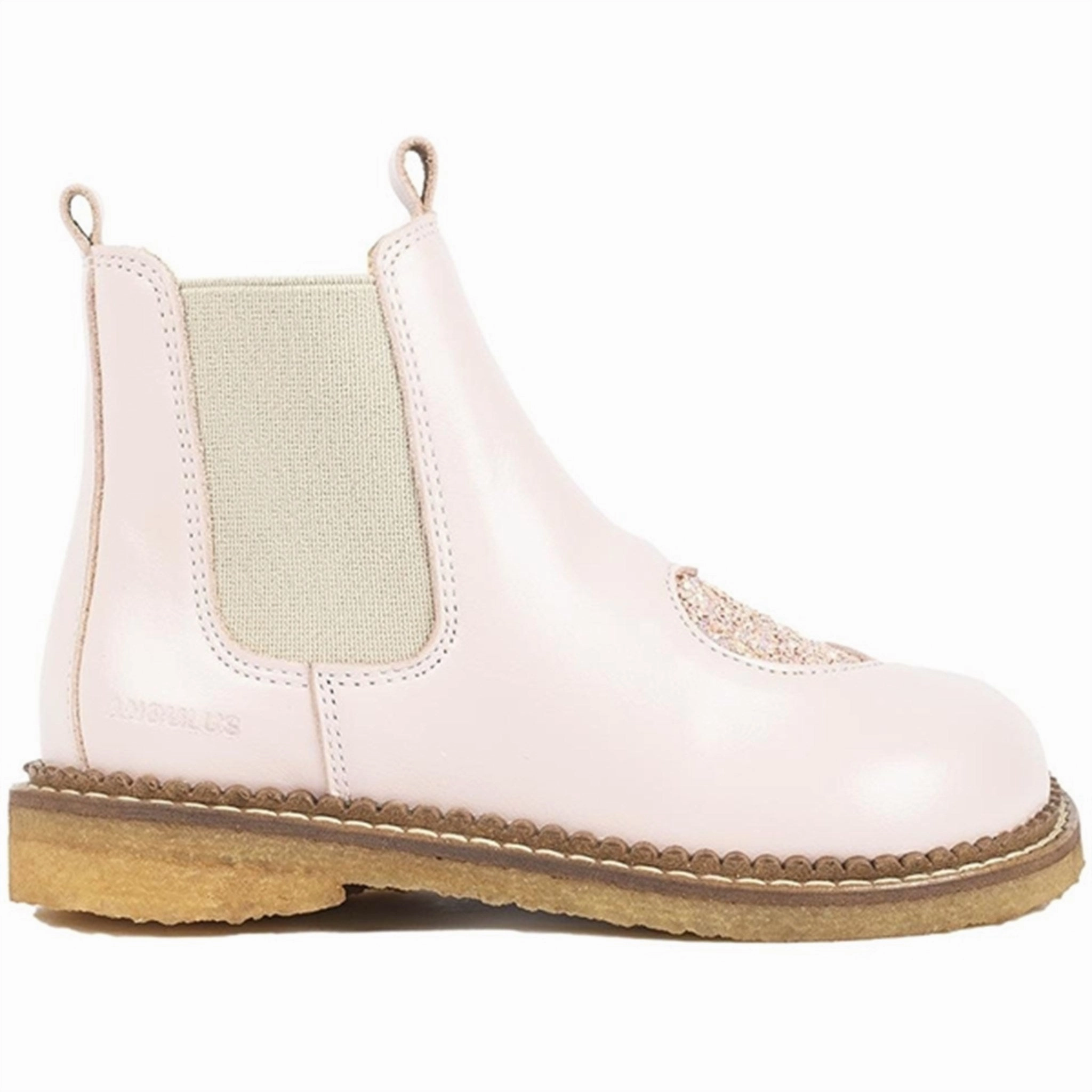 Angulus Chelsea Boots Pale Rose/Rose Glitter/Beige Quiet City Style Your Daily Function