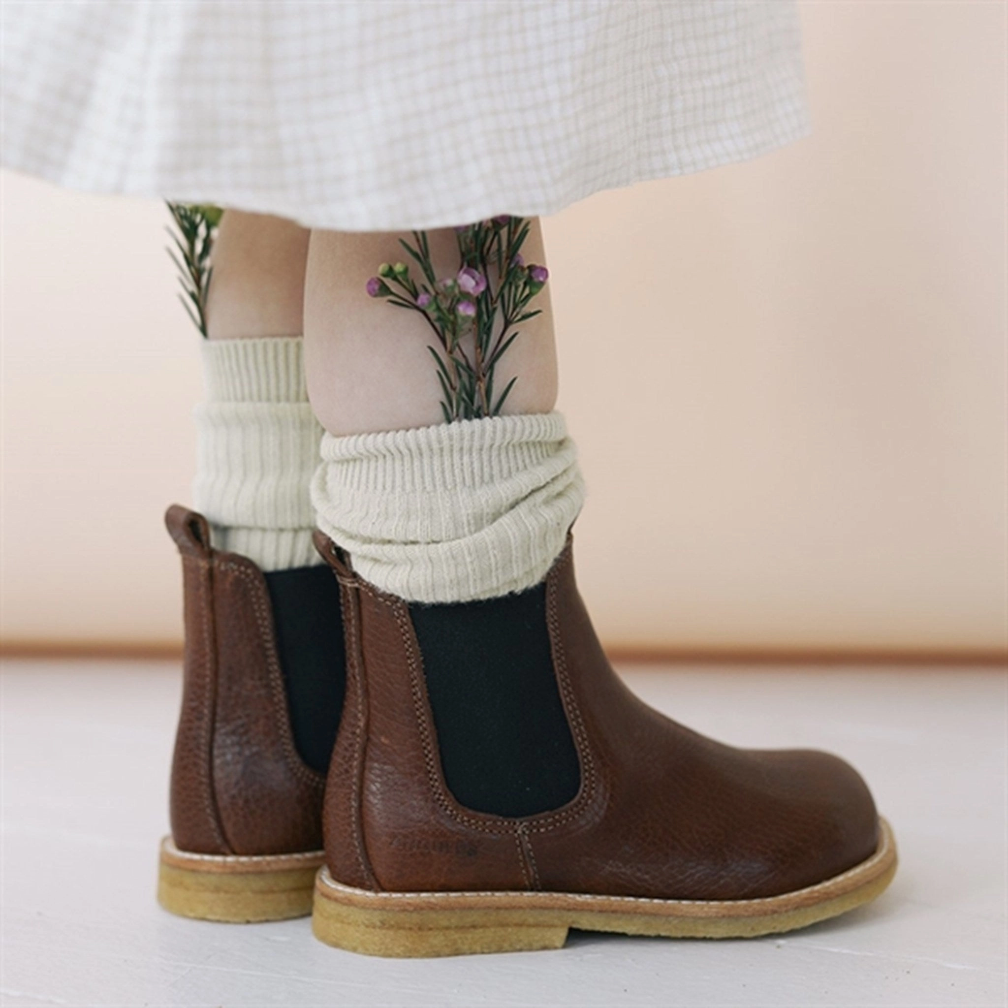 Refined Moves Angulus Chelsea Boots With Elastic Band Dark Brown/Brown