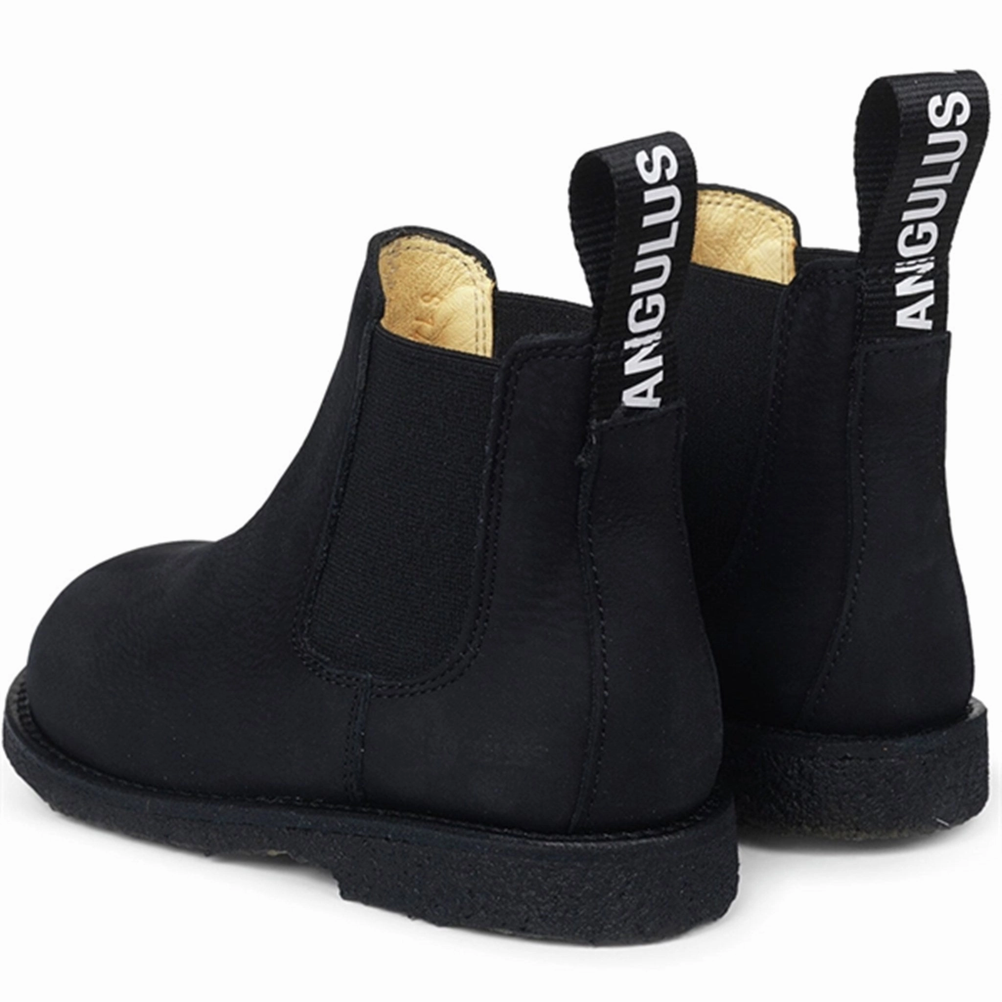 Angulus Chelsea Boots With Elastic Black Effortless Minimal Cool Confidence