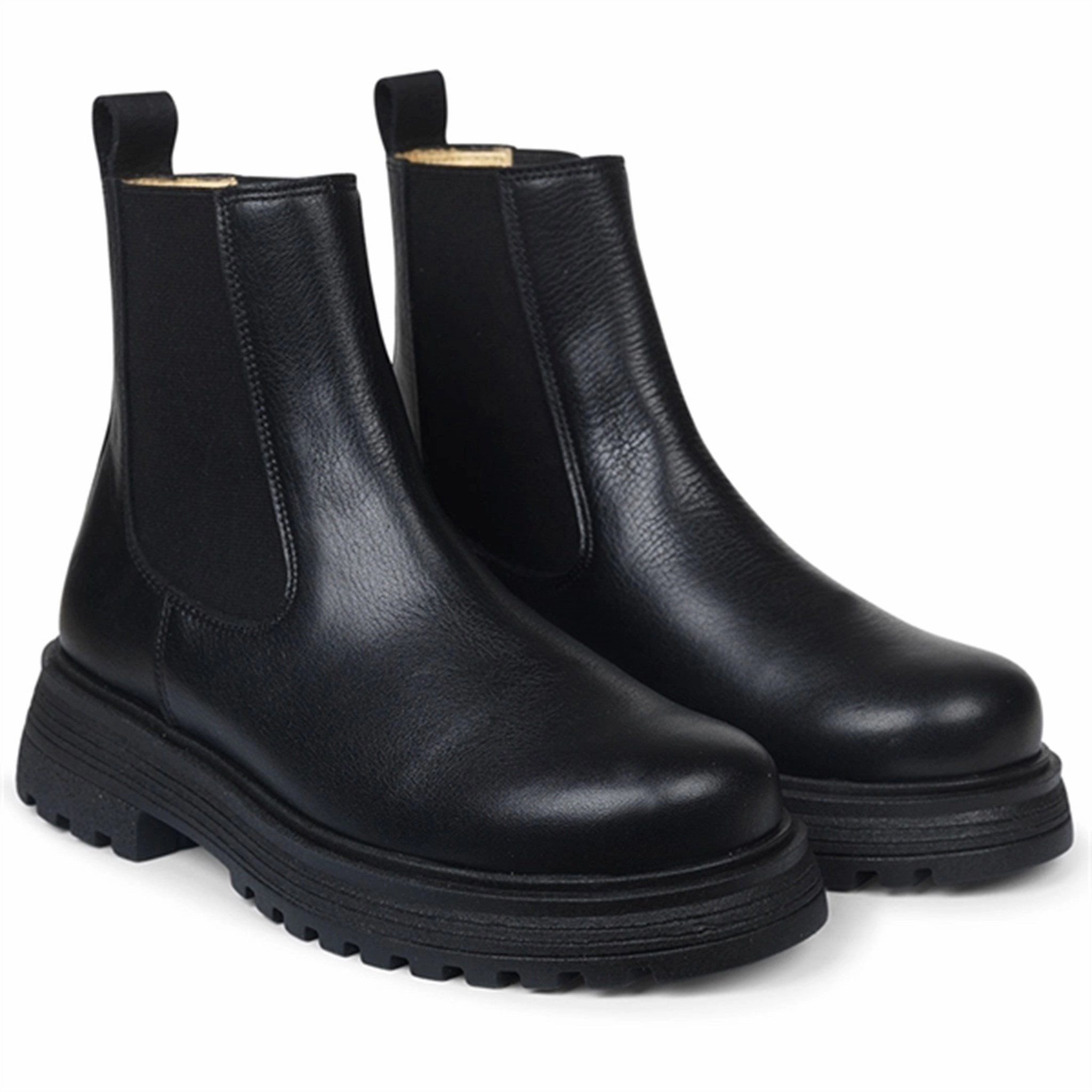Refined Essentials Your Flow Wear Angulus Chelsea Boots With Track Sole Black/Black