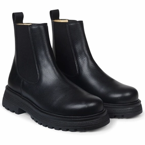 Refined Essentials Your Flow Wear Angulus Chelsea Boots With Track Sole Black/Black