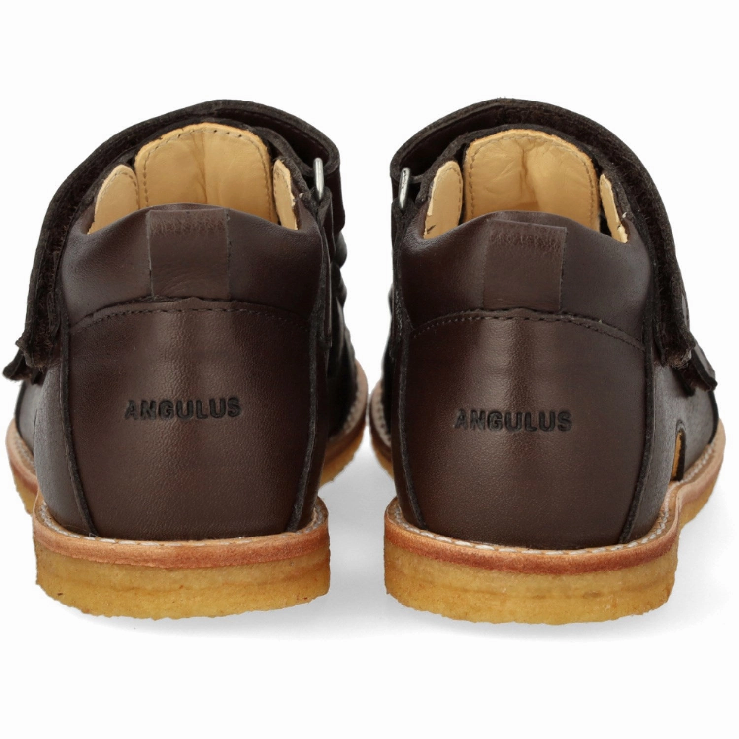 Elevate Your Routine Motion Meets Design Angulus Dark Brown Beginner Sandal Med Velcro Closure
