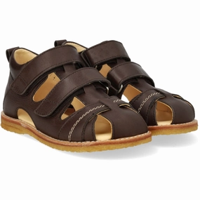 Layer Mindset Purely You Angulus Dark Brown Beginner Sandal Med Velcro Closure