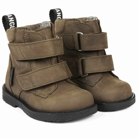 Tech-Forward Fit Angulus Dark Olive Beginner Tex Boot With Logo Tape And Velcro Closure