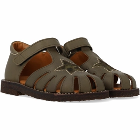 All-Weather Vibe Angulus Forrest/Marshland Print Leathersandal Med Stjernedetalje