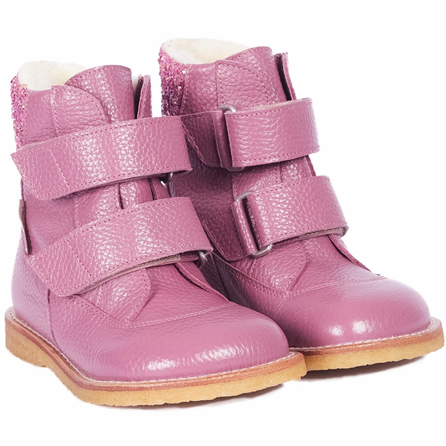 City-Functional Lifestyle Direction Angulus Heather/Heather Glitter Tex Boot With Velcro Closure