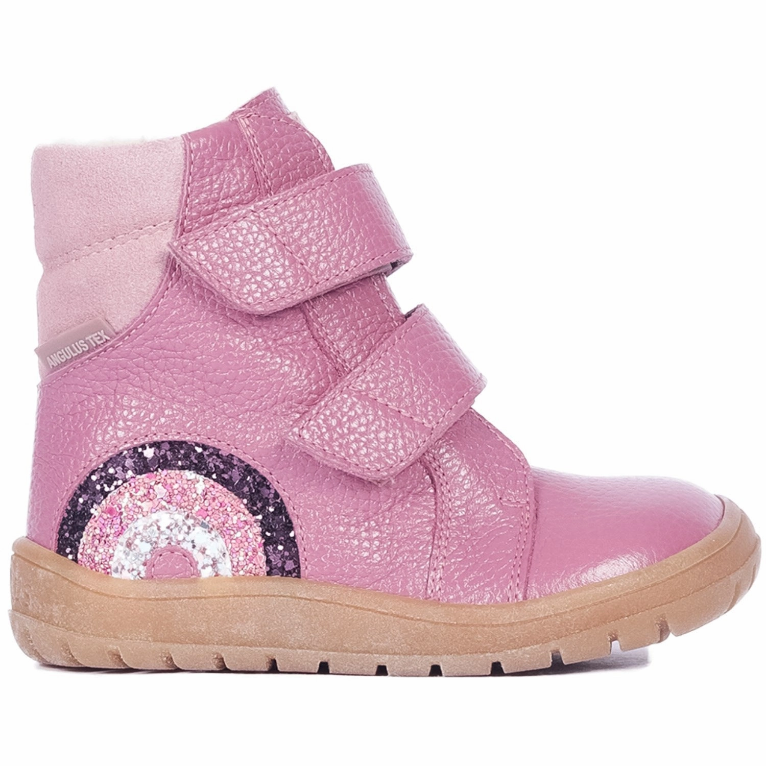Adapt Daily Angulus Heather/Mauve/Glitter Tex Boot With Sparkling Glitter Rainbow