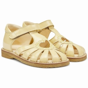 Refined Balance Mindful Motion Angulus Hjerte Sandals Mellow Yellow/Pineapple Glitter