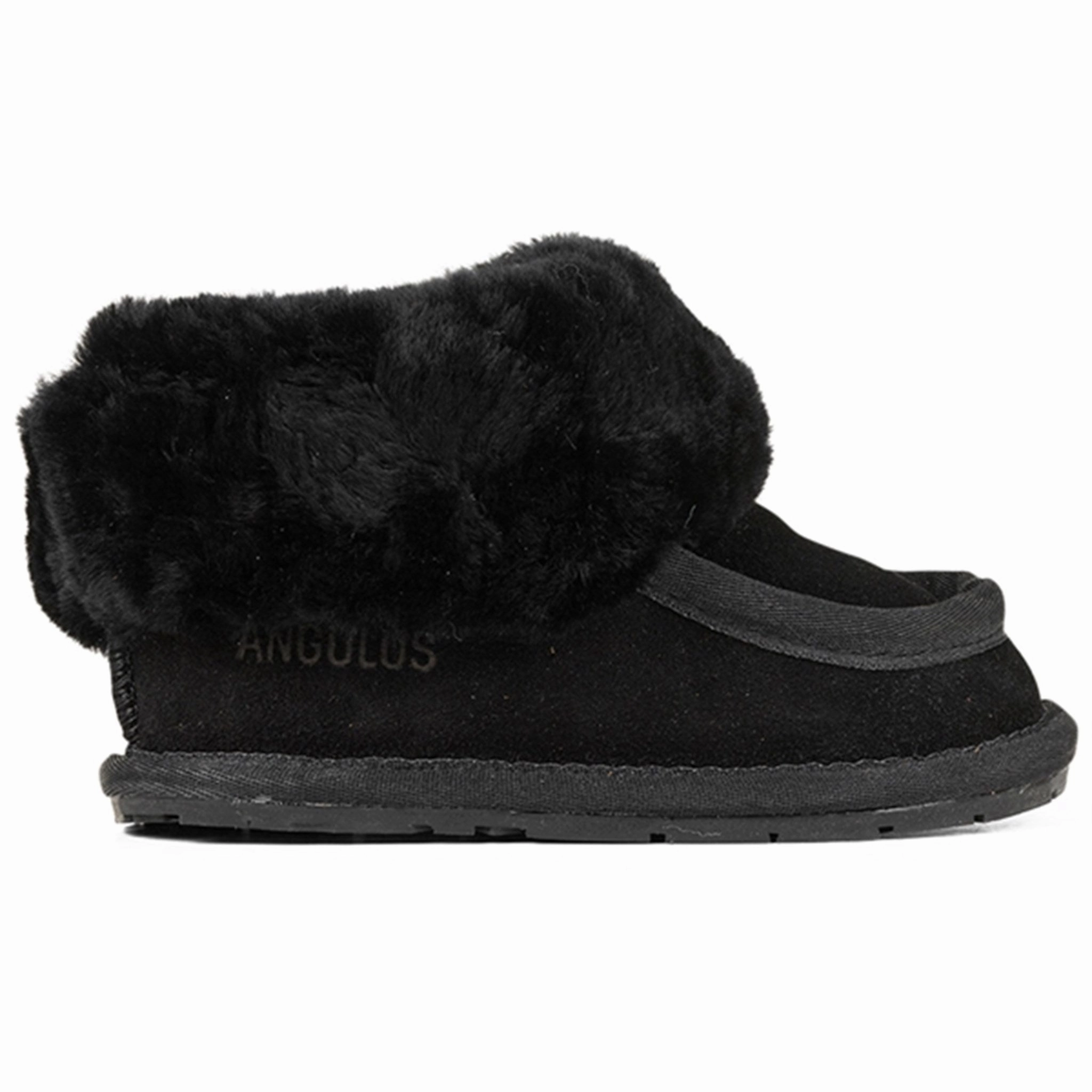 Angulus Lamb Wool Indoor Shoes Black Crafted Lifestyle Gear