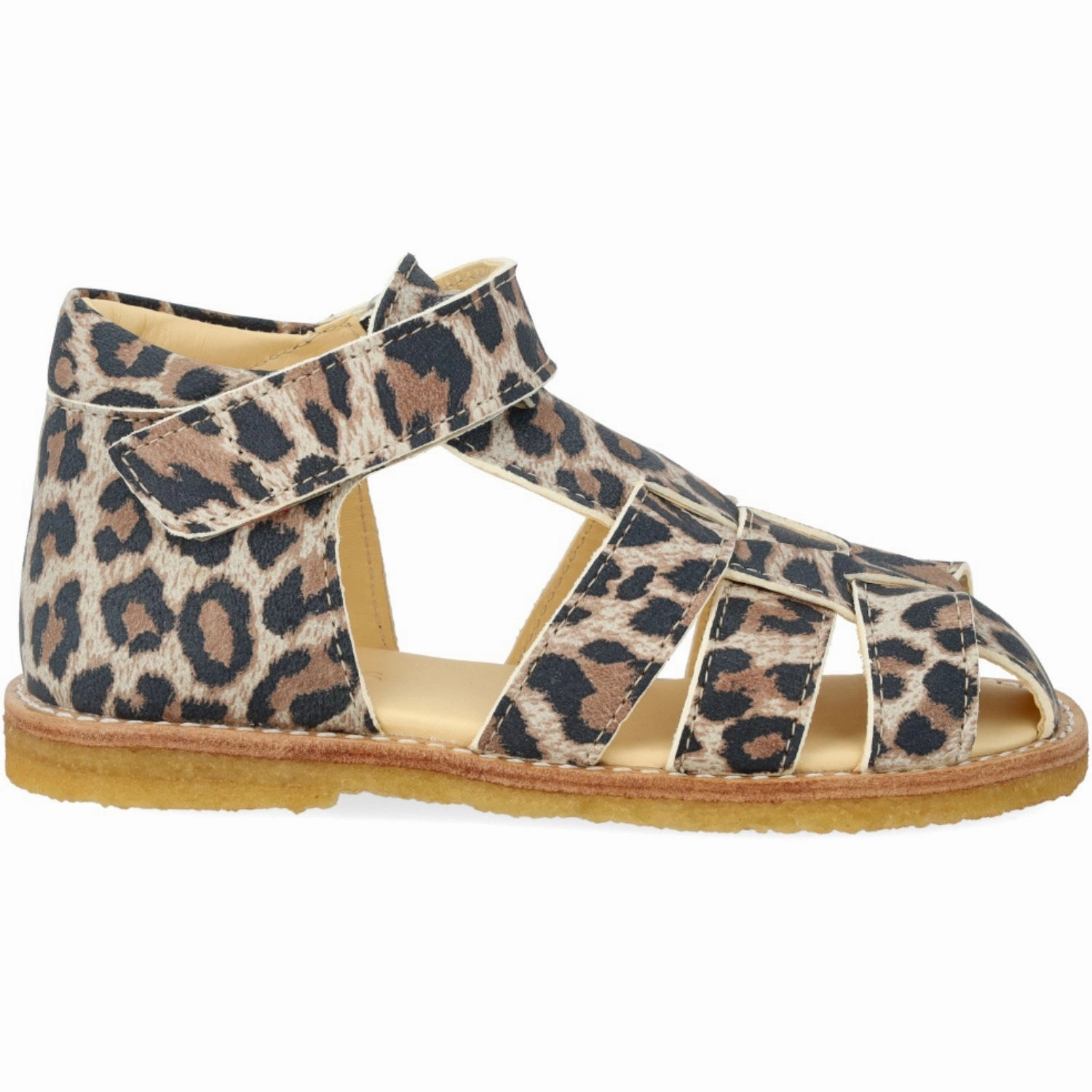 Angulus Leopard Suede Beginner Sandal Med Velcro Closure Form And Motion Style To Evolve
