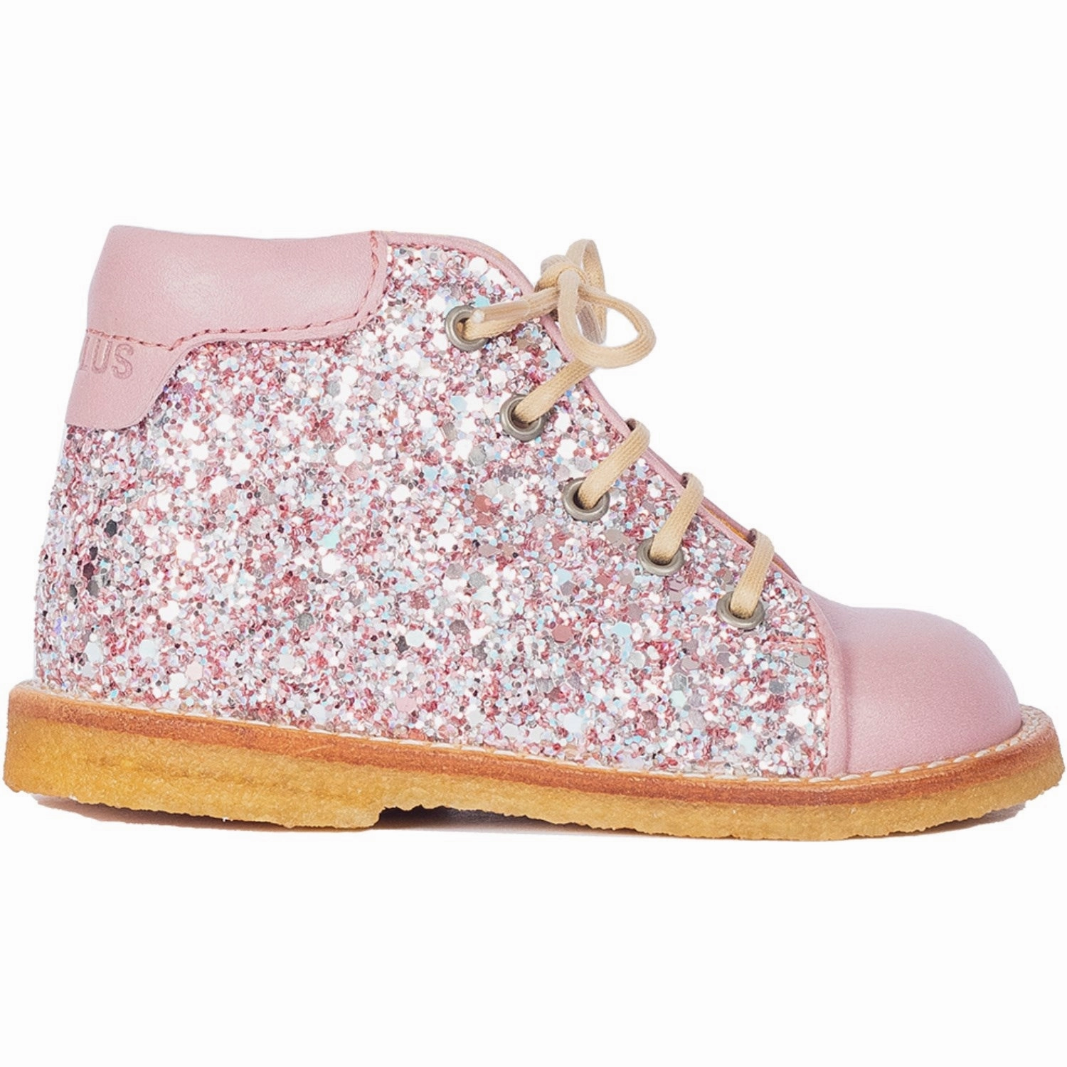 Pure Lines Style To Evolve Angulus Mauve/Mauve Glitter Classic Beginner Lace Up With Sparkling Glitter