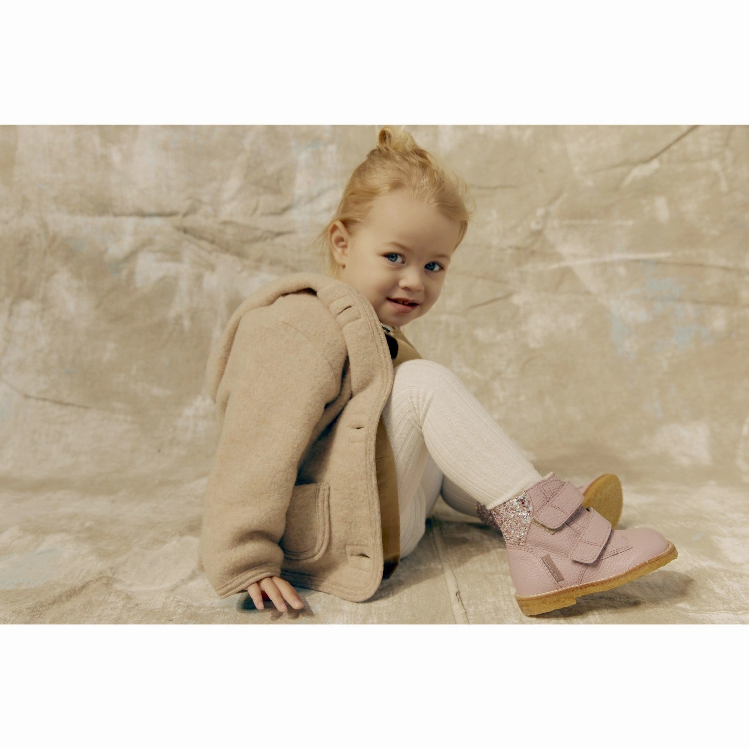 Angulus Mauve/Mauve Glitter Tex-Boot Med Glitter Og Velcro Closure Design Under Control