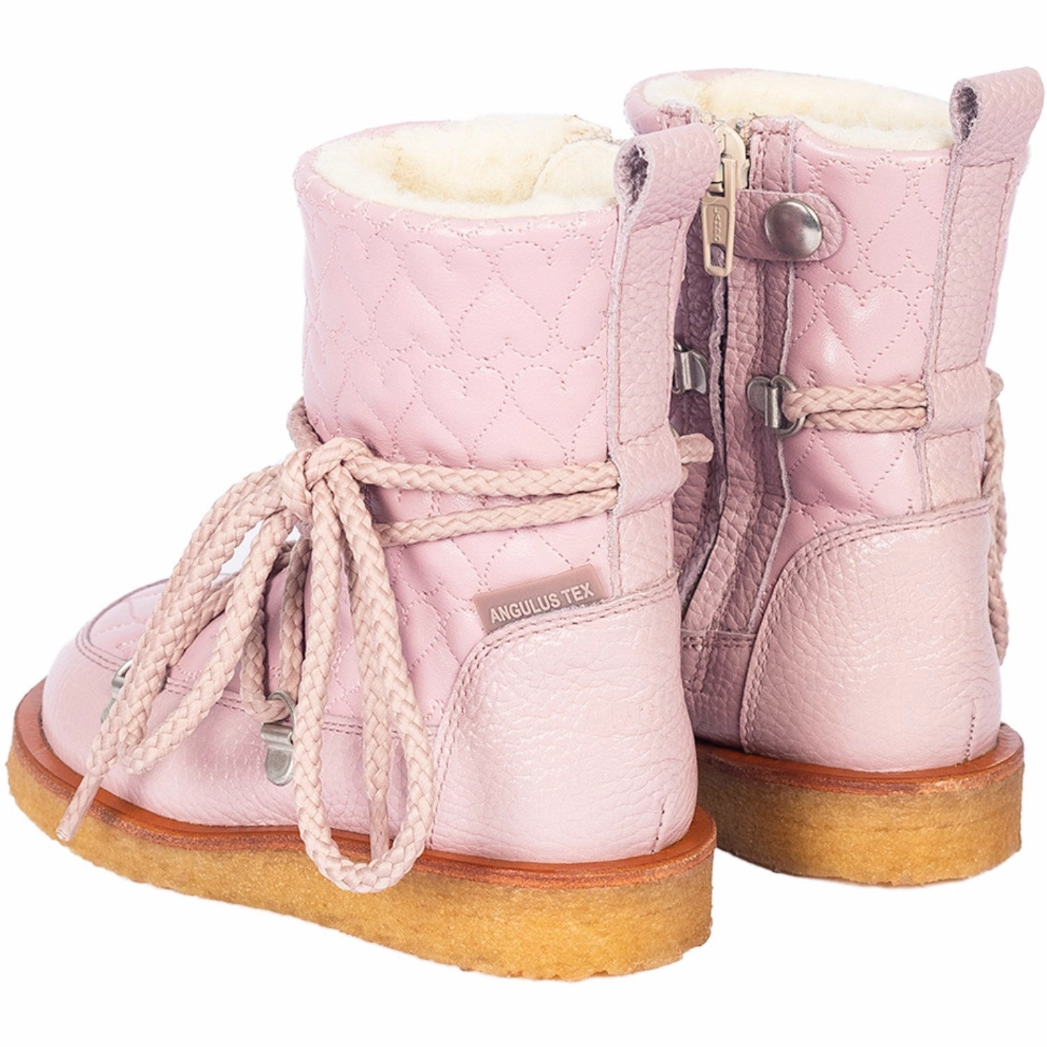 Angulus Mauve/Mauve Tex Heart Lace-Up Boot Versatile Rhythm