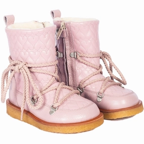 The New Essential Refined Essentials Angulus Mauve/Mauve Tex Heart Lace-Up Boot