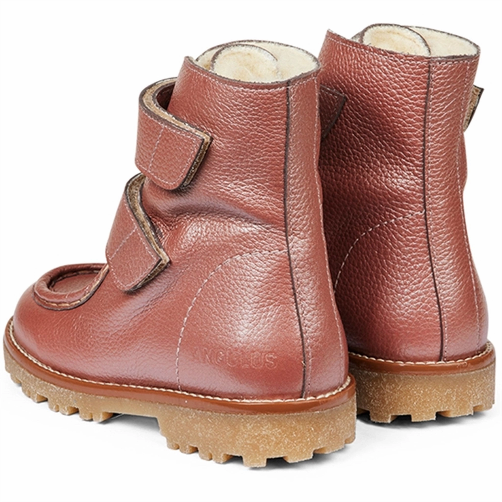 Effortless Minimal Angulus Mid-Cut Boots With Velcro Rose Shine