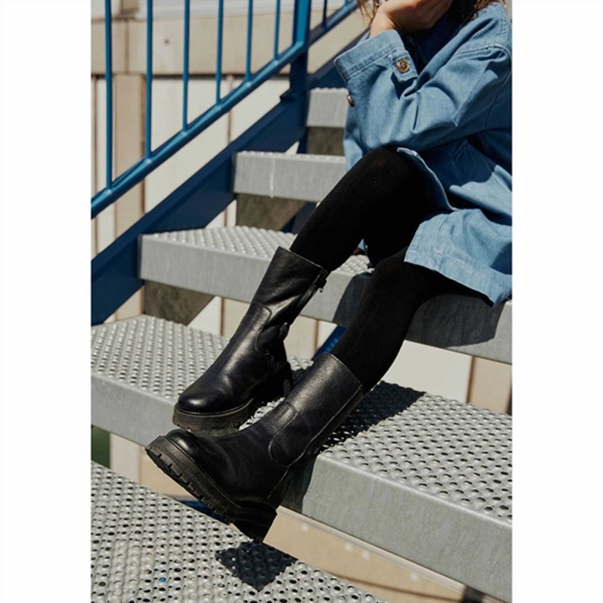 Angulus Mid-Cut Boots With Zipper Black/Black Urban Transition Signature Look