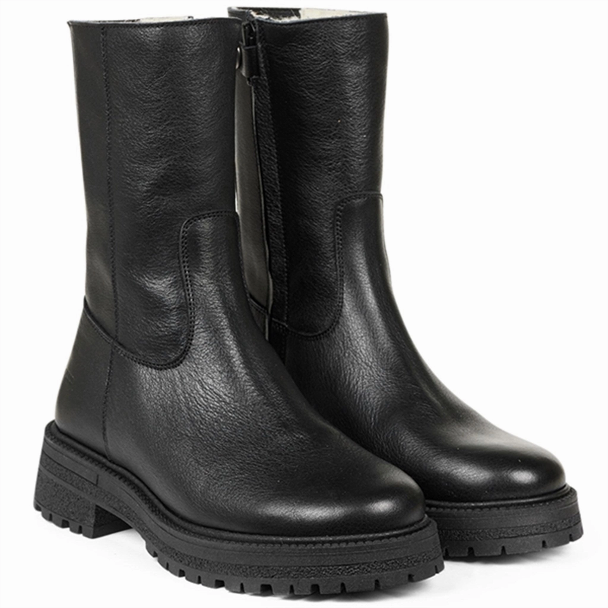 Angulus Mid-Cut Boots With Zipper Black/Black Essentials, Upgraded Make It Flow