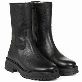 Angulus Mid-Cut Boots With Zipper Black/Black Essentials, Upgraded Make It Flow